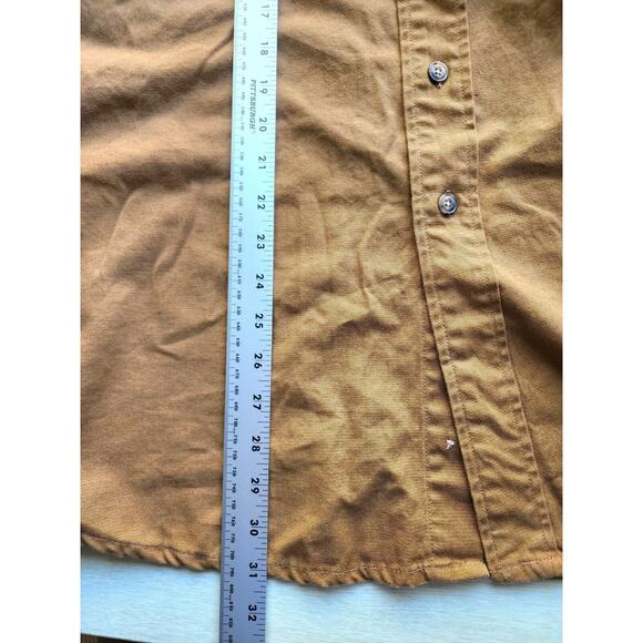 HUNTING/SHOOTING SHIRT-SIERRA TRADING POST-Dark Brown-Orange-Quilted Shoulder-XL - Picture 11 of 13